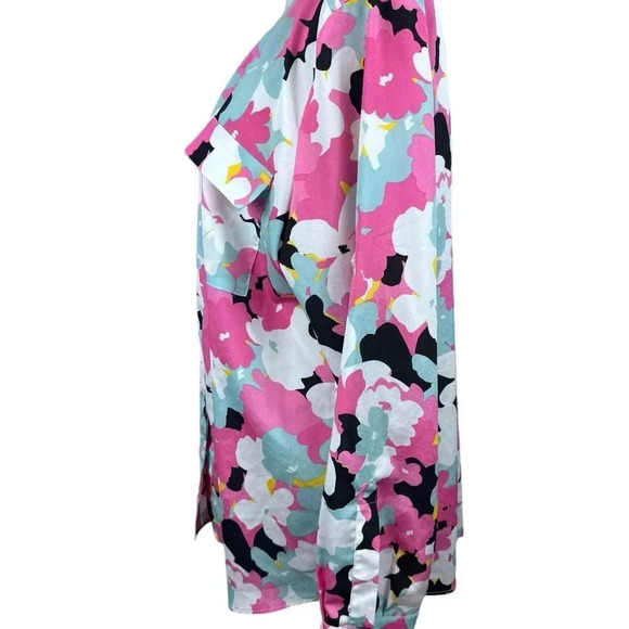 Calvin Klein colorful multi print top with long sleeves size XL - Picture 5 of 12